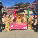 Memperingati HUT RI Ke - 77 tahun kecamatan lingga bayu mandailing natal mengadakan perlombaan Karnaval