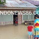 Dusun Pardomuan nauli satu titi payung teredam banjir