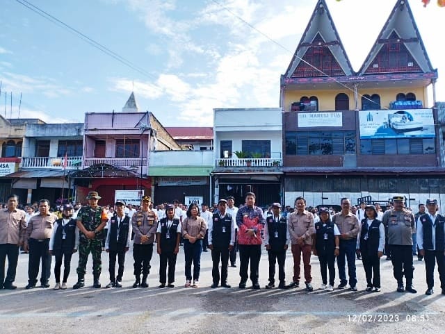 Kabupaten Samosir Serentak Melaksanakan Apel Kesiapan Panitia Pemutakhiran Antar Pemilih Serta Bimbingan Teknologi
