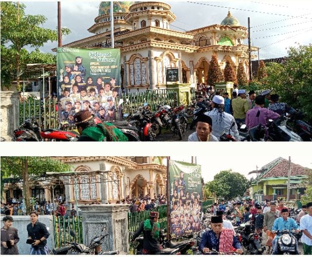 Ribuan Jamaah Sholat Idul Fitri 1444 H Masjid di Banyuwangi Membludak seluruhnya kaum pria, wanita kemana?