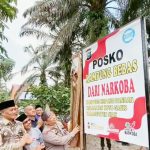 Kapolres Siak Resmikan posko Kampung Bebas Narkoba  kampung Empang Pandan koto Gasib.